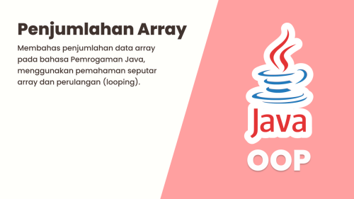 Latihan Kode Bahasa Pemrogaman Java Penjumlahan Array Minarsih Tech