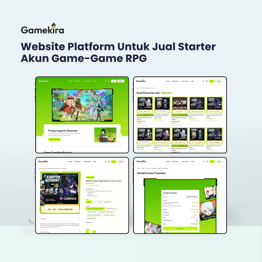 Website Platform Jual Akun Game