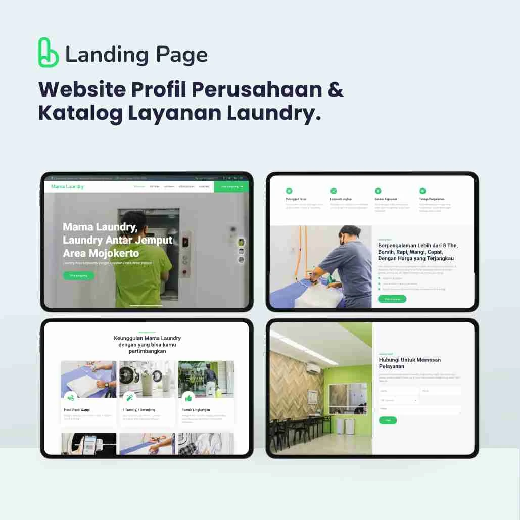 Website Profil Perusahaan & Katalog Layanan Laundry