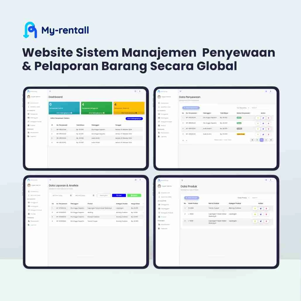 Website Sistem Manajemen  Penyewaan & Pelaporan Barang Secara Global