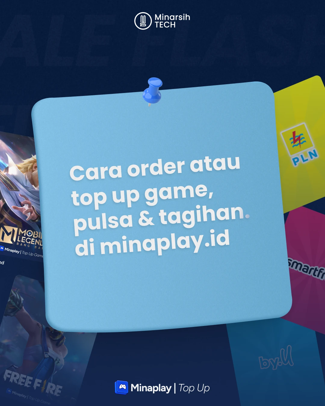 Cara order atau top up game, pulsa & tagihan di minaplay