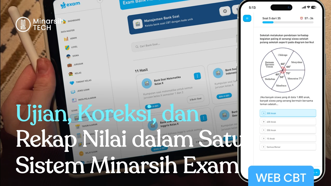 Ujian, Koreksi, dan Rekap Nilai dalam Satu Sistem Minarsih Exam
