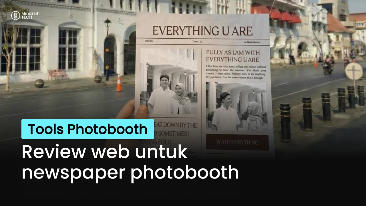 Review web untuk newspaper photobooth