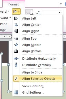 Centang Align Selected Objects