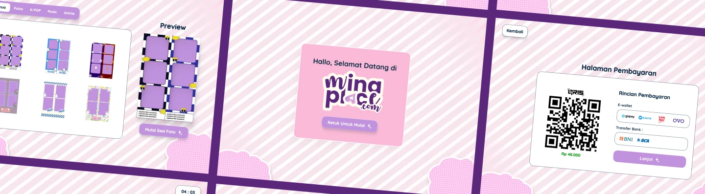 Banner Website Photobooth - Photobooth Tema 3 - Cute Pop Style