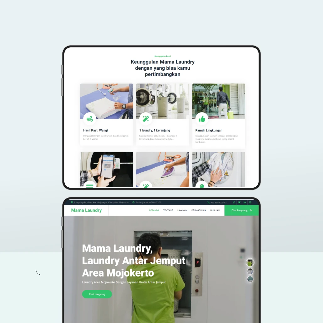 Website Profil Perusahaan & Katalog Layanan Laundry