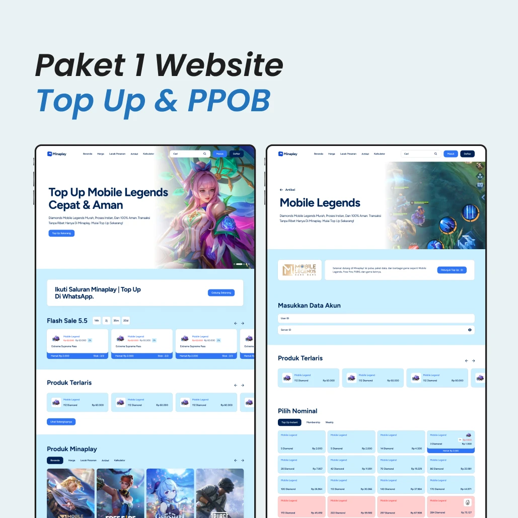 Paket 01 - Website Topup & PPOB