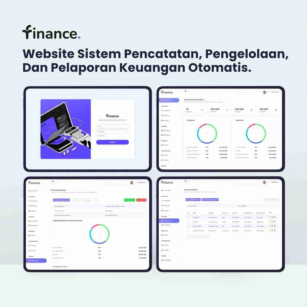 Website Sistem pencatatan, pengelolaan, dan pelaporan keuangan Otomatis