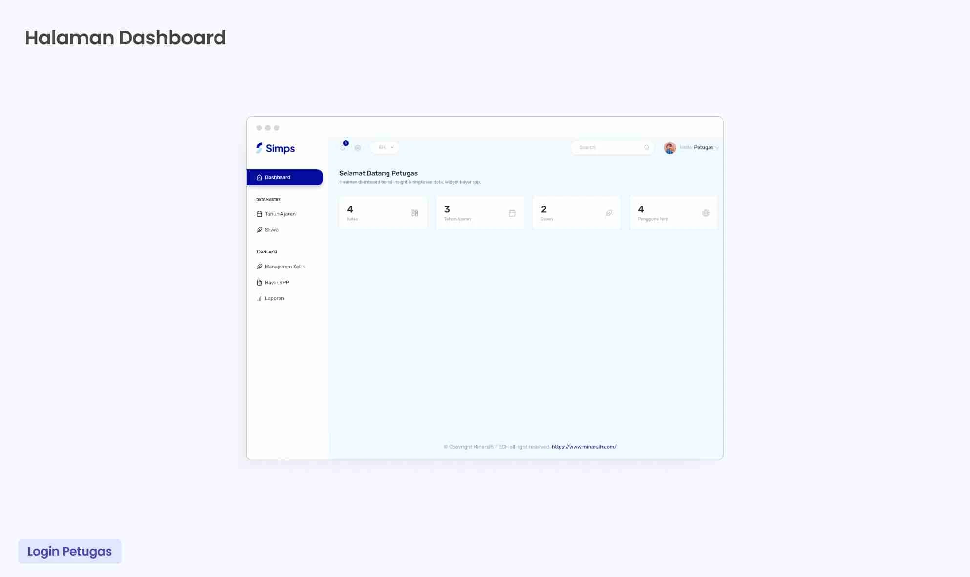 Halaman Dashboard