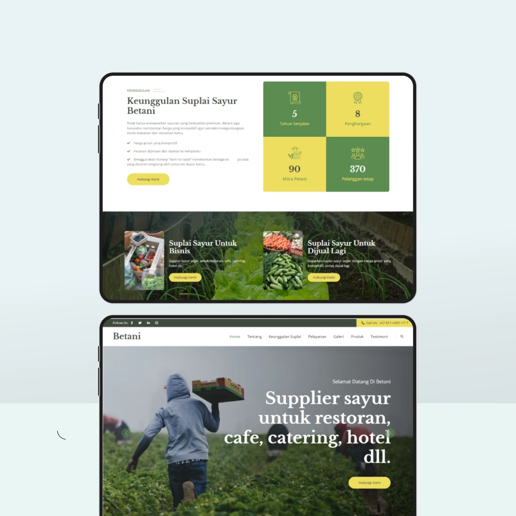 Website Landing Page Betani suplier sayur - Website Landing Page