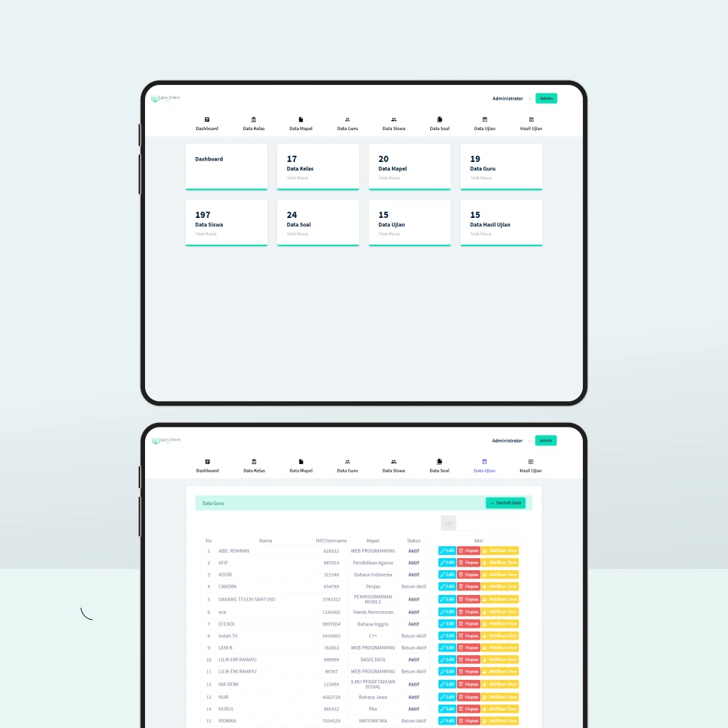 Ujian Online - Website Sistem Informasi