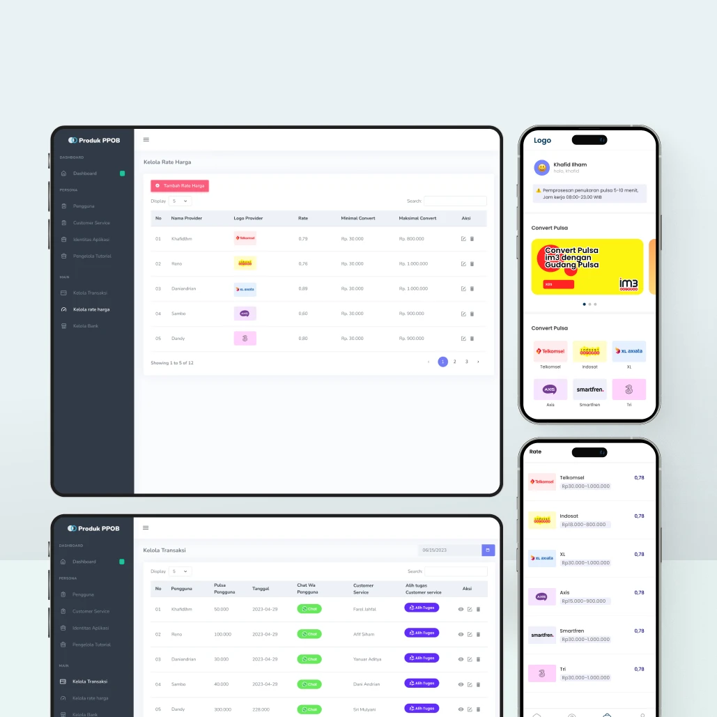 Convert Pulsa - Web & App Platform
